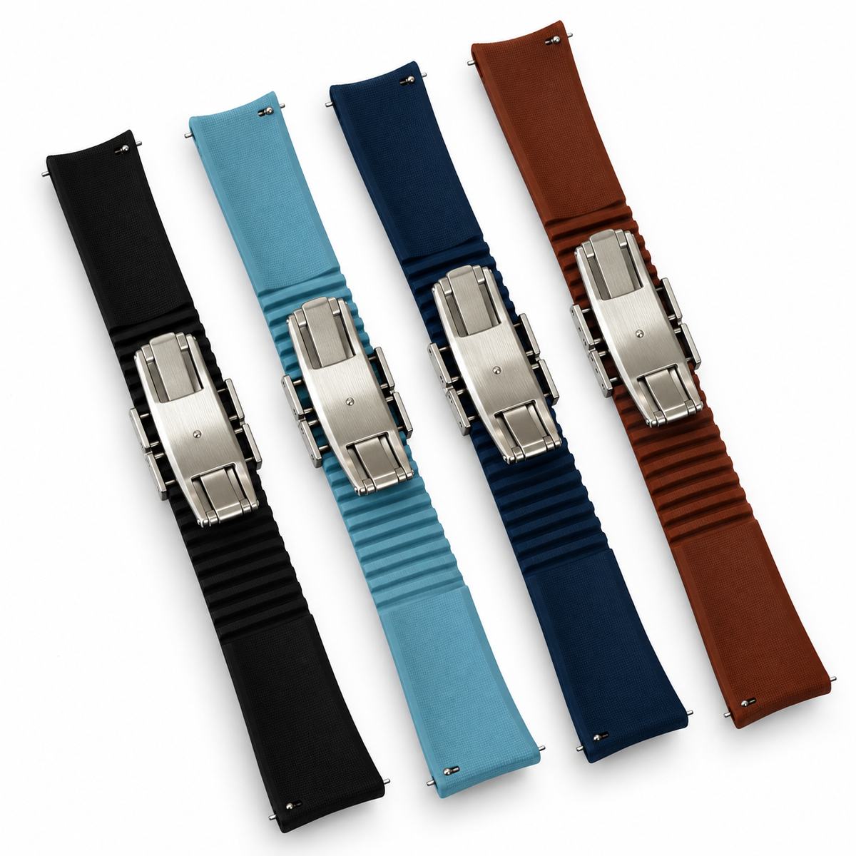 
                  
                    Prestex Rubber Strap with Tension Sprung Double Clasp
                  
                